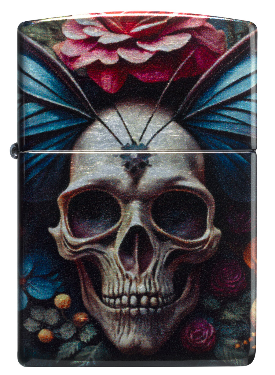 diseño de calavera de mariposa