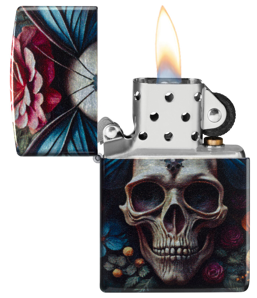 diseño de calavera de mariposa