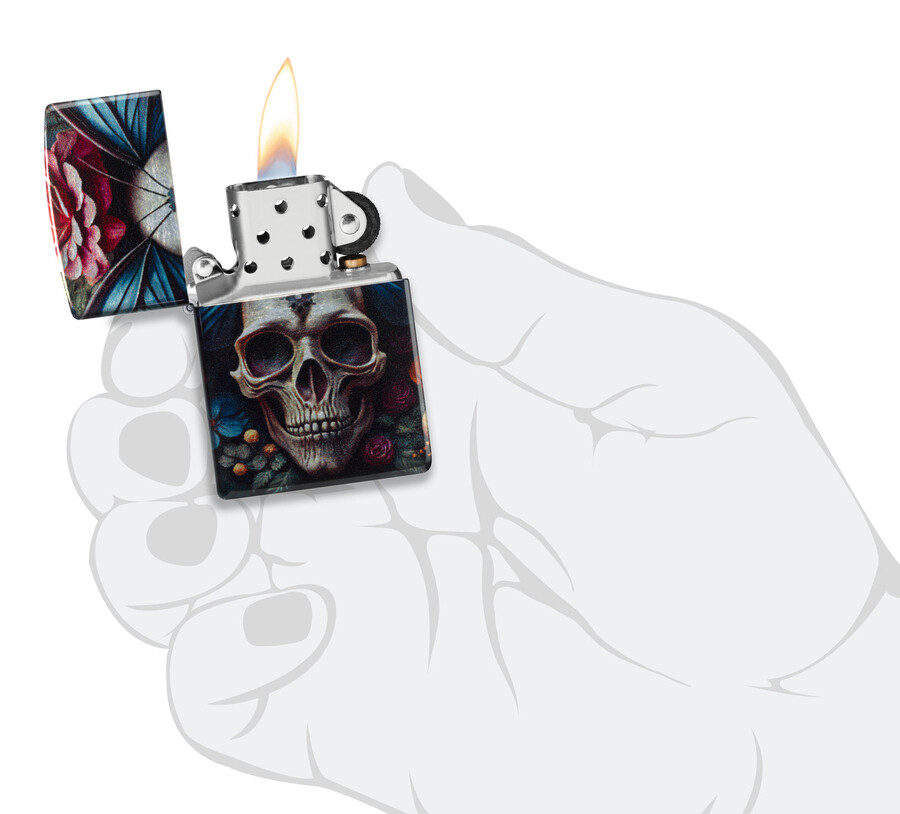 diseño de calavera de mariposa