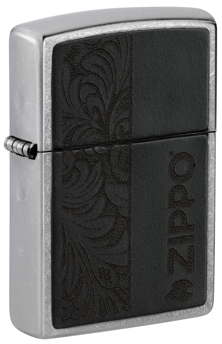 emblema de cuero negro - diseño zippo