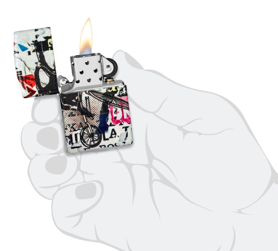 diseño de arte pop de zippo