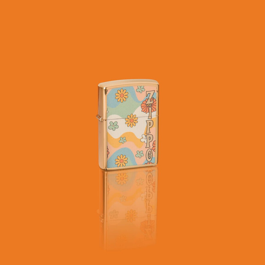 diseño flower power de zippo