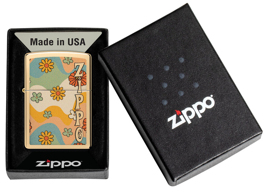 diseño flower power de zippo