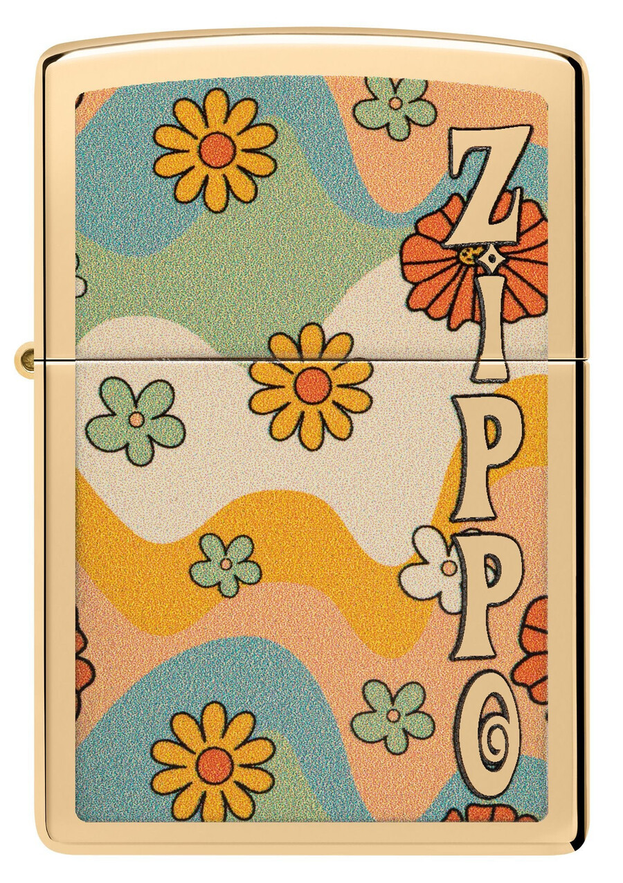 diseño flower power de zippo