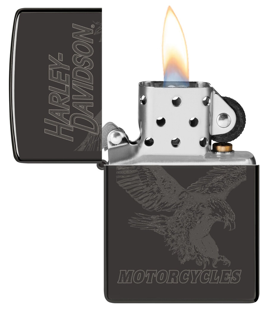 diseño de águila monocromática harley-davidson