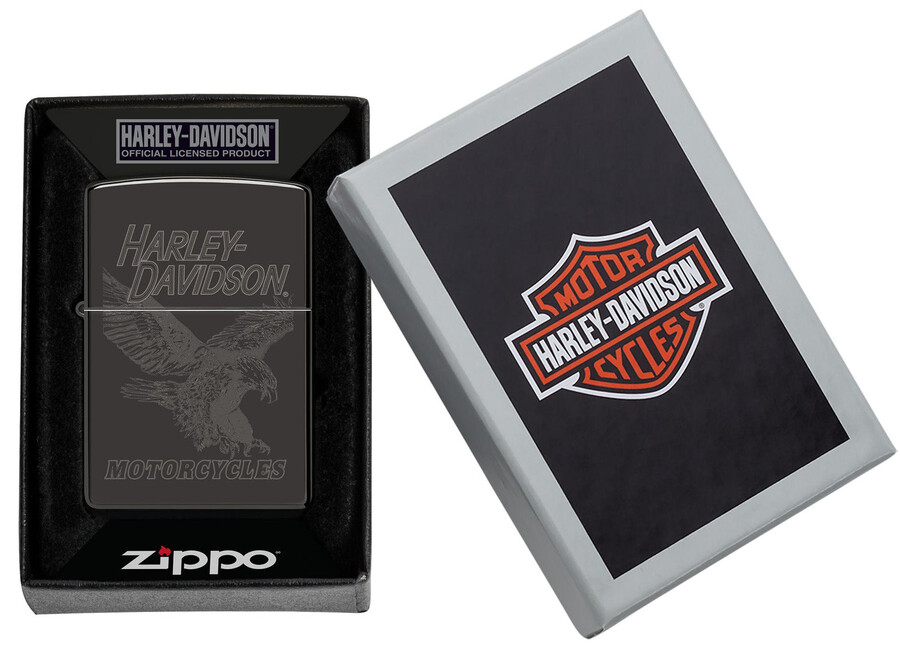 diseño de águila monocromática harley-davidson