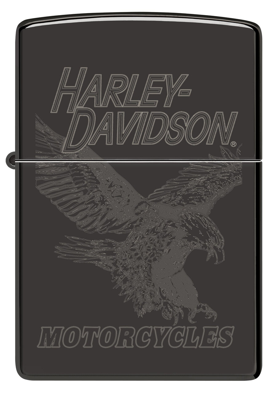 diseño de águila monocromática harley-davidson