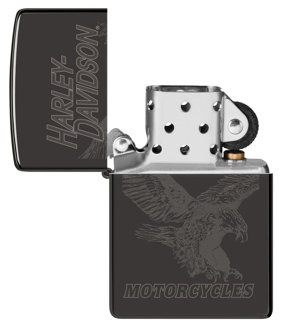 diseño de águila monocromática harley-davidson