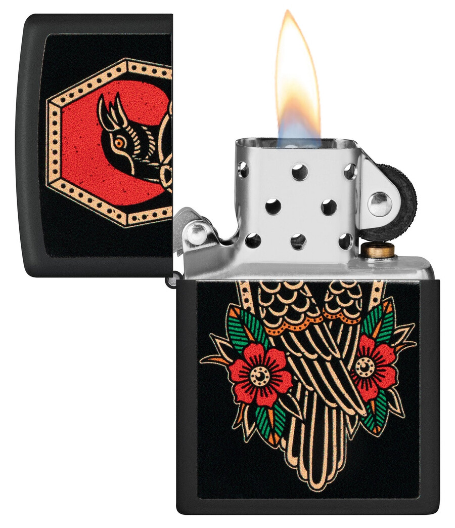 diseño de tatuaje de cuervo