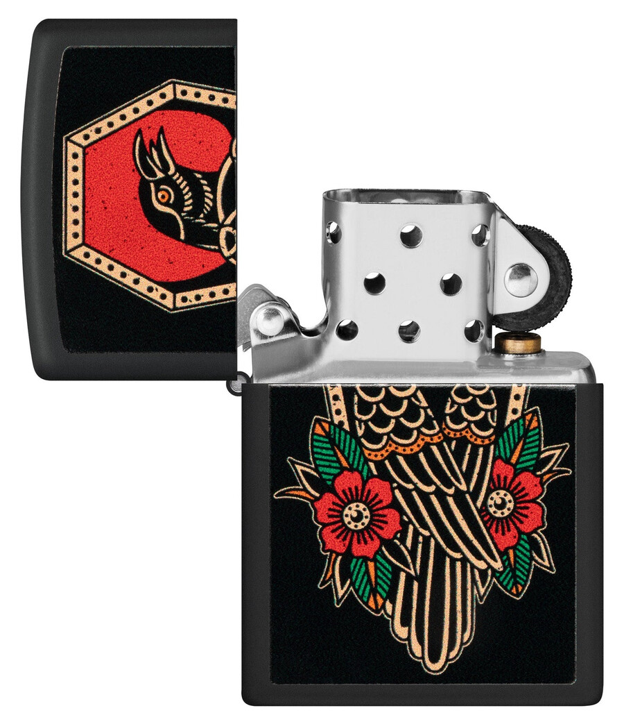 diseño de tatuaje de cuervo