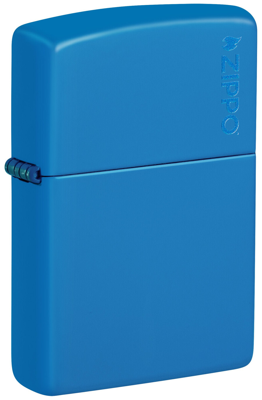 zippo clásico azul cielo mate con logotipo
