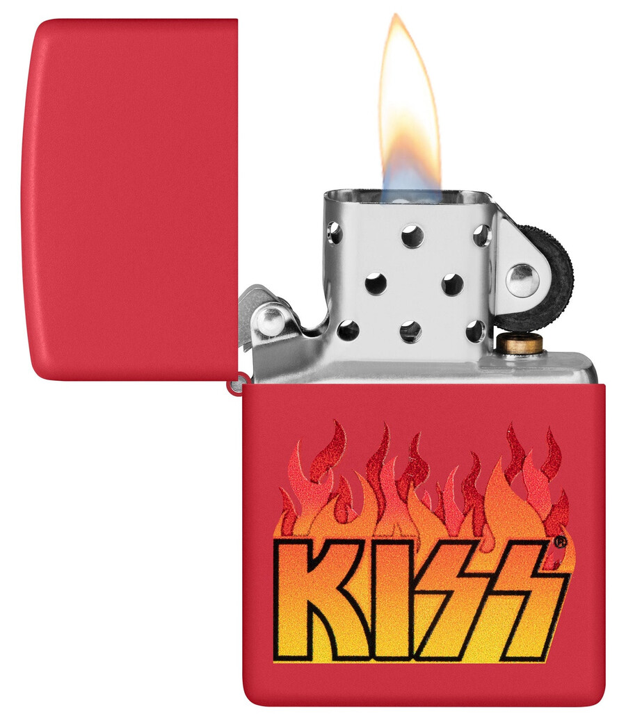 diseño del logotipo en llamas de kiss