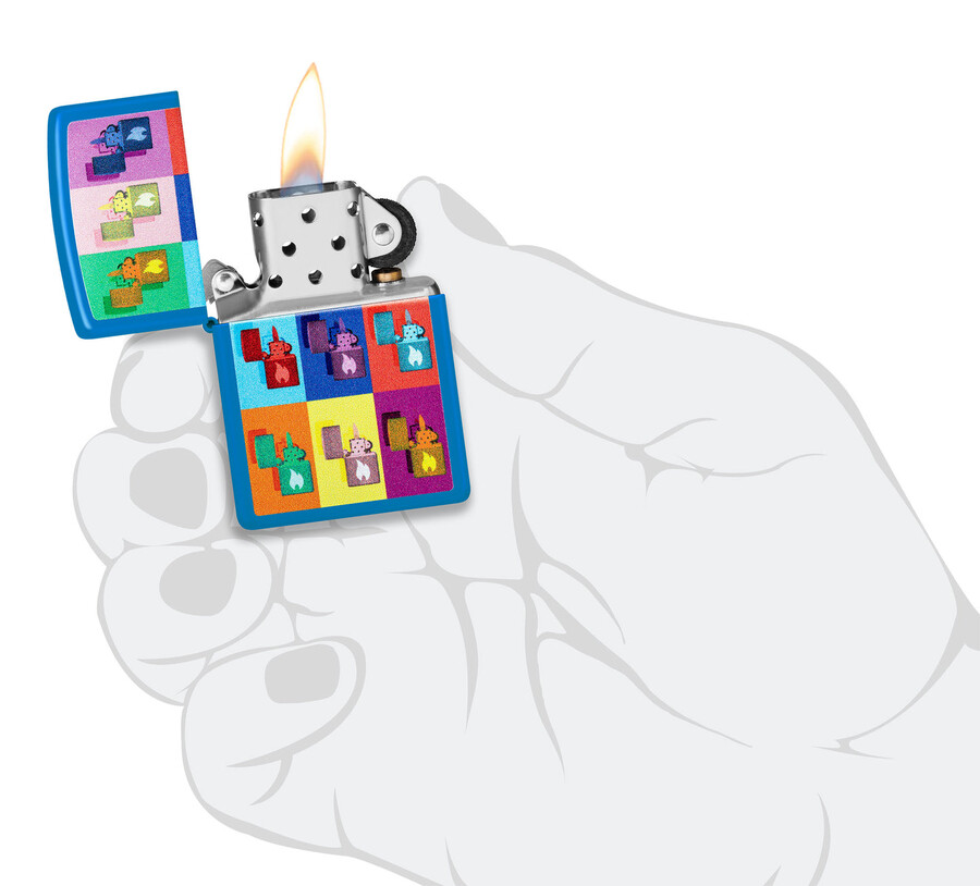 diseño zippo de arte pop