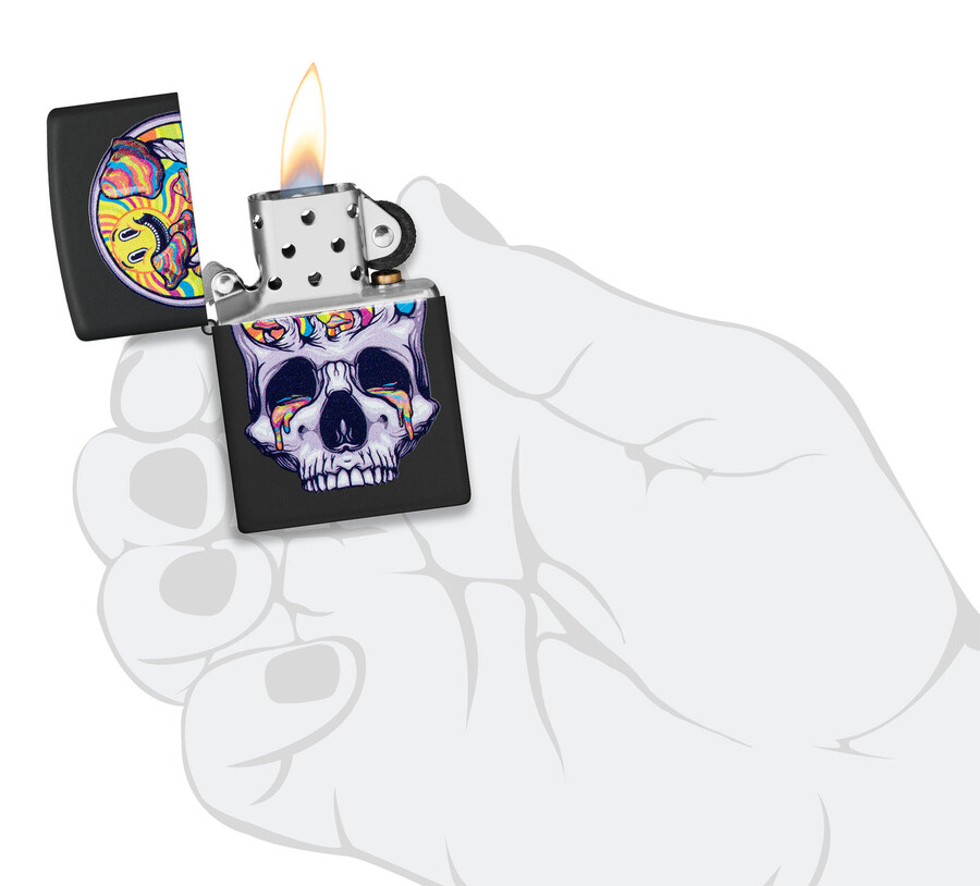 diseño de calavera y luna