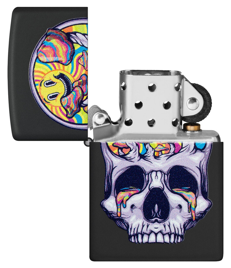 diseño de calavera y luna