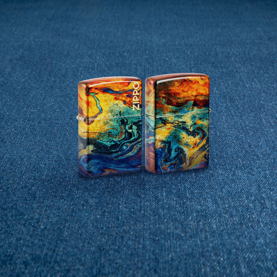diseño colorido de zippo