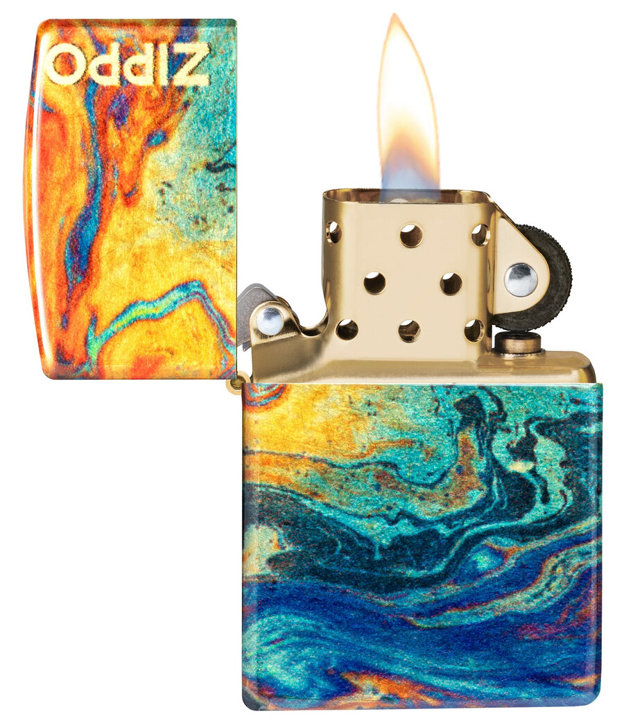 diseño colorido de zippo