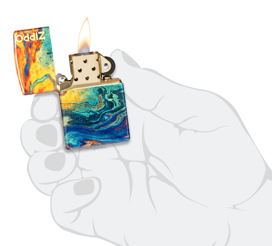 diseño colorido de zippo