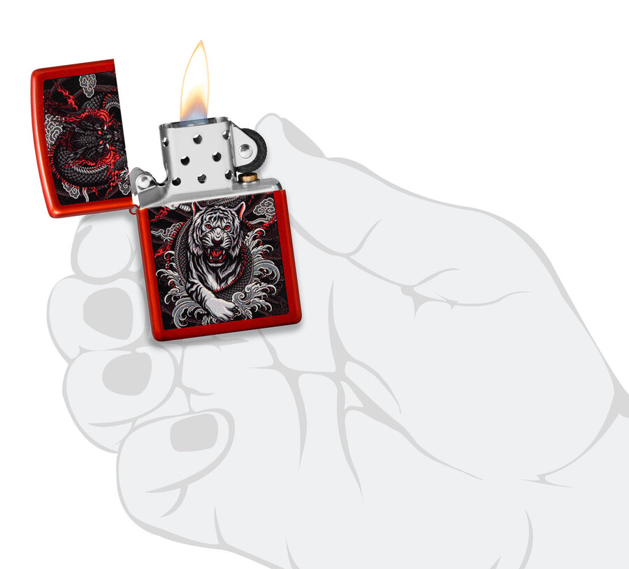 diseño de dragón y tigre