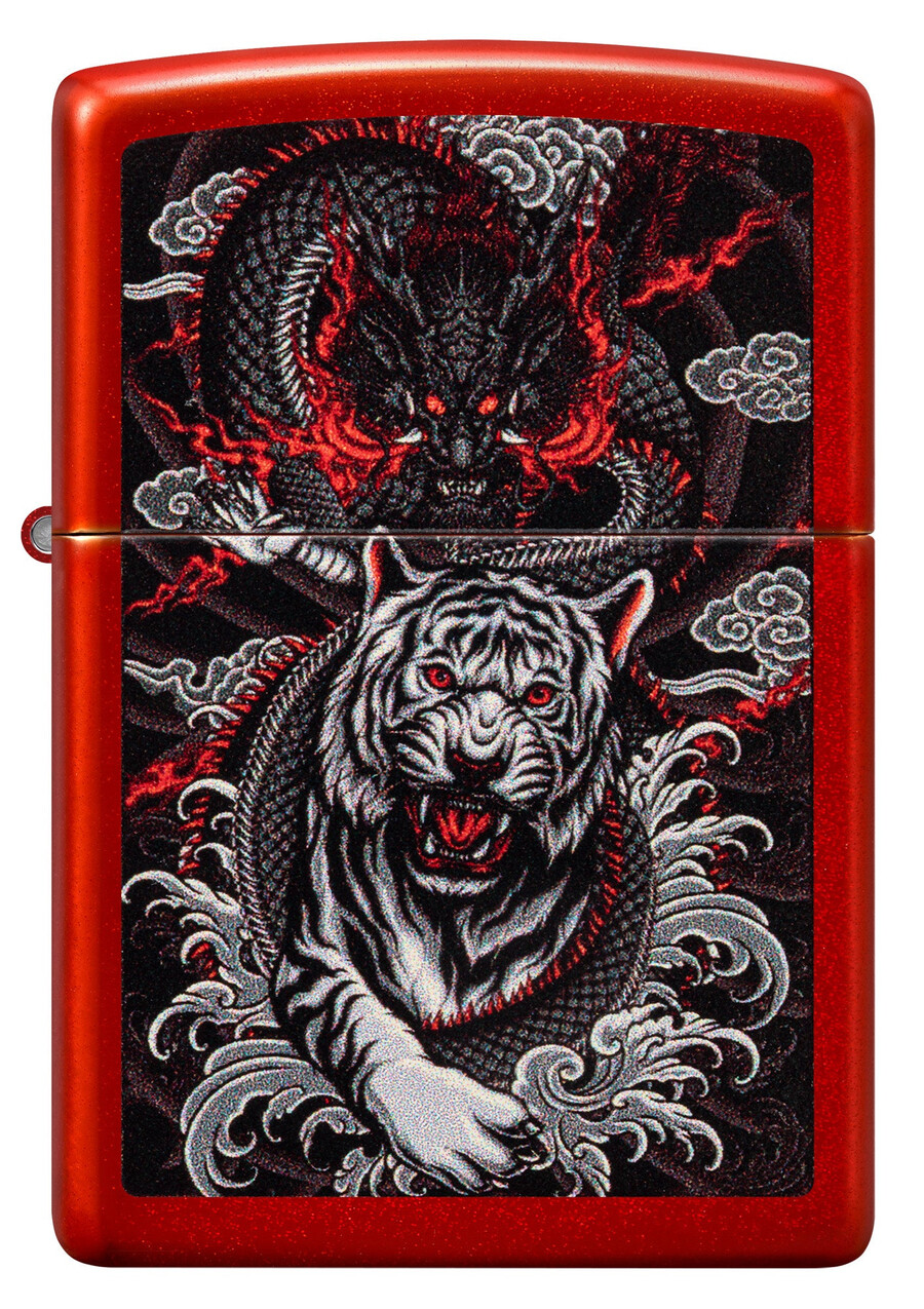 diseño de dragón y tigre