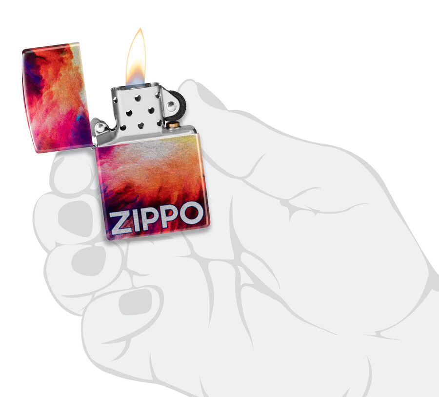 diseño zippo teñido anudado