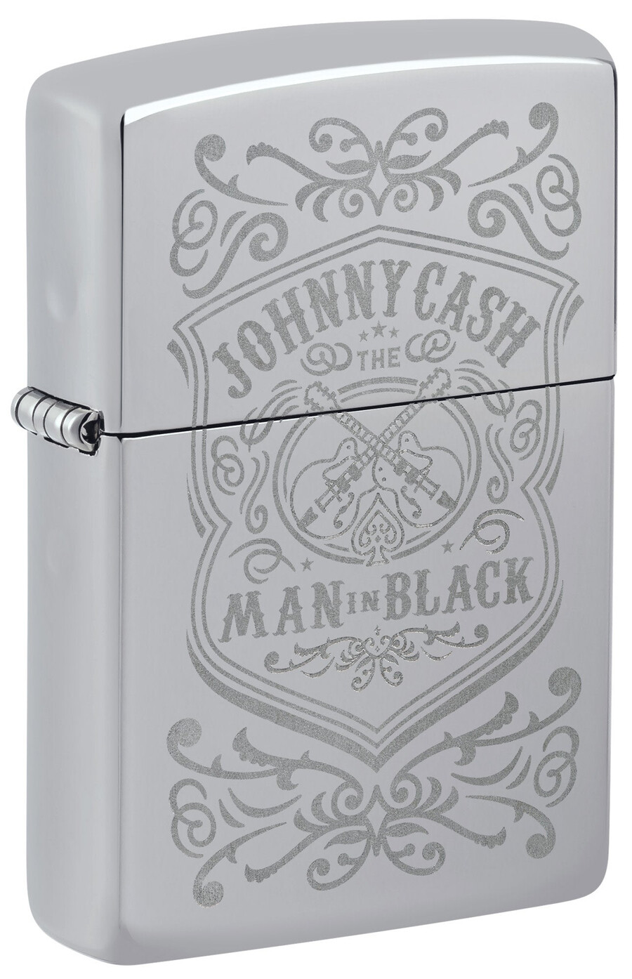 diseño de johnny cash man con escudo negro