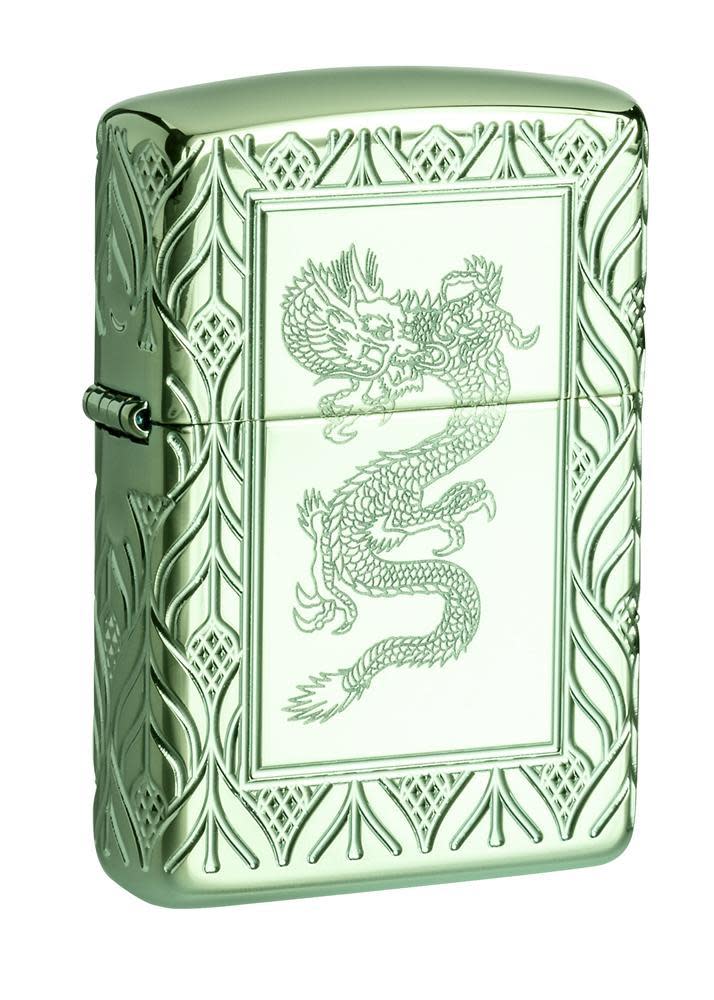 armor dragón elegante verde de alto pulido