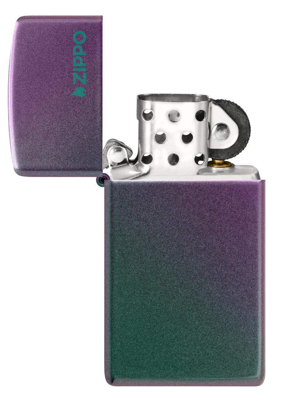 logotipo zippo iridiscente slim