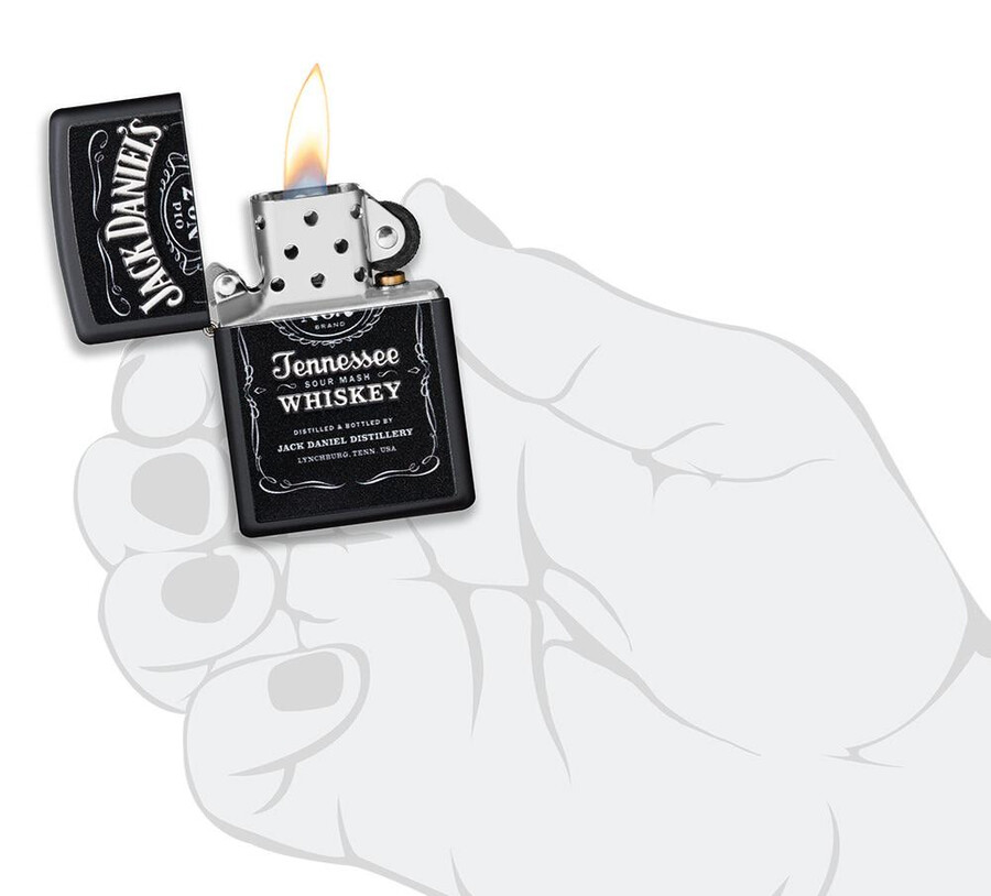 diseño de etiqueta con impresión texturizada de jack daniels