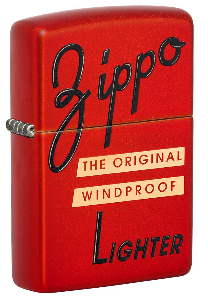 diseño de tapa de caja roja de zippo