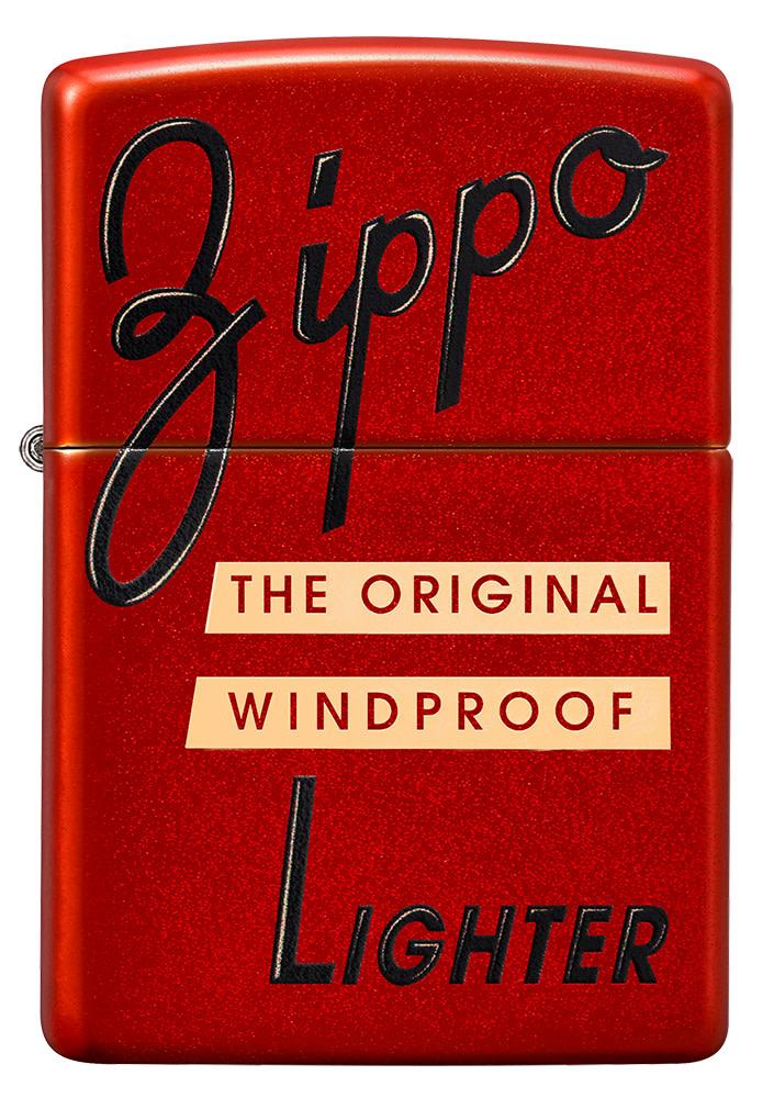 diseño de tapa de caja roja de zippo