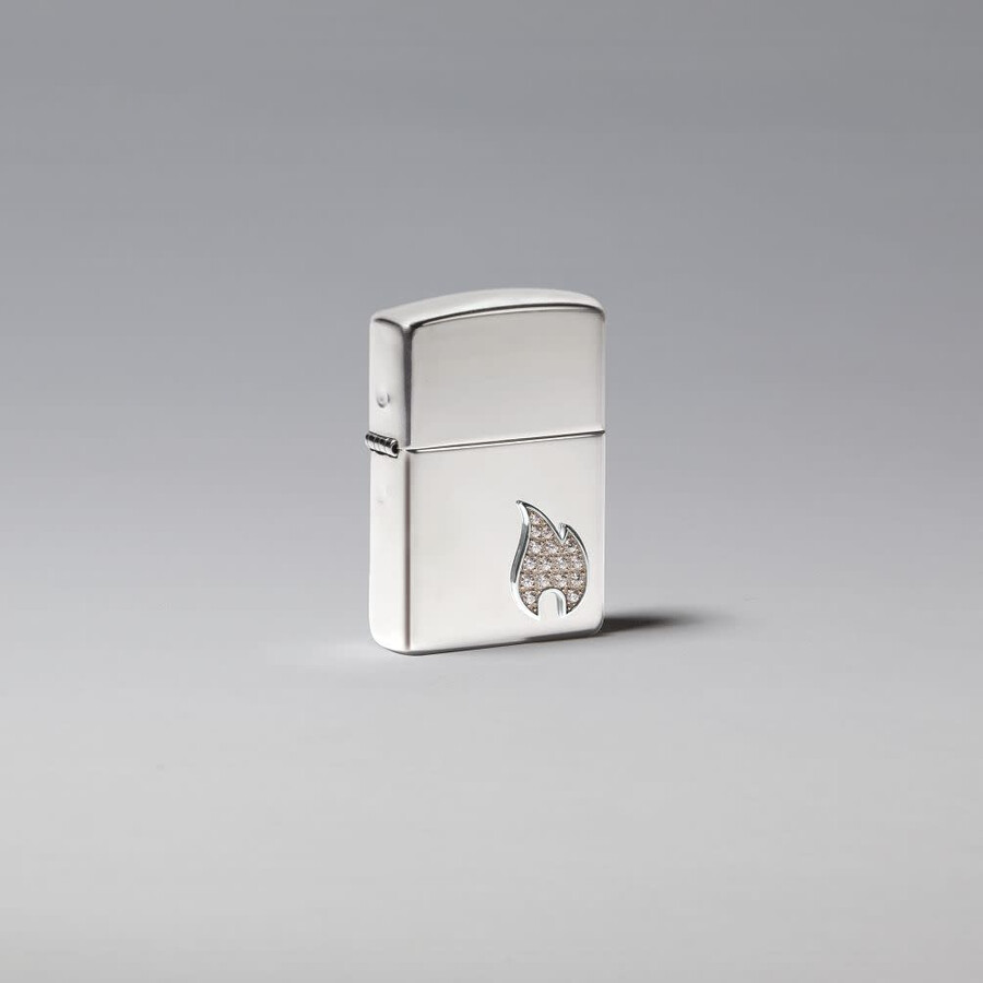 emblema de llama de plata esterlina
