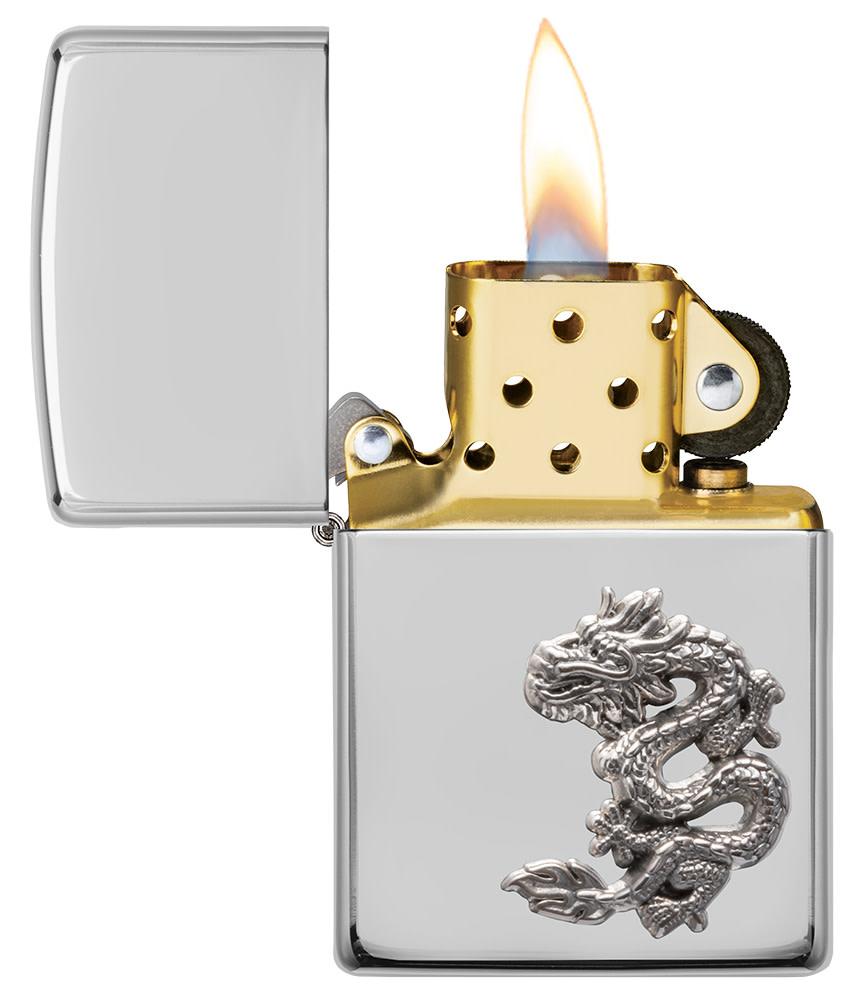 emblema de plata de ley del dragón chino