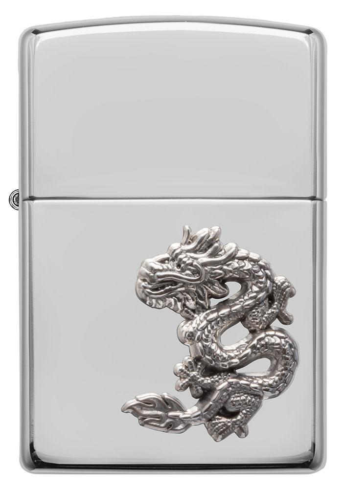 emblema de plata de ley del dragón chino