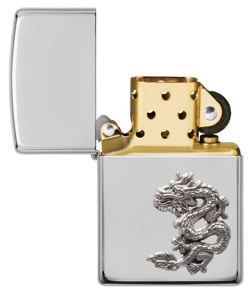 emblema de plata de ley del dragón chino