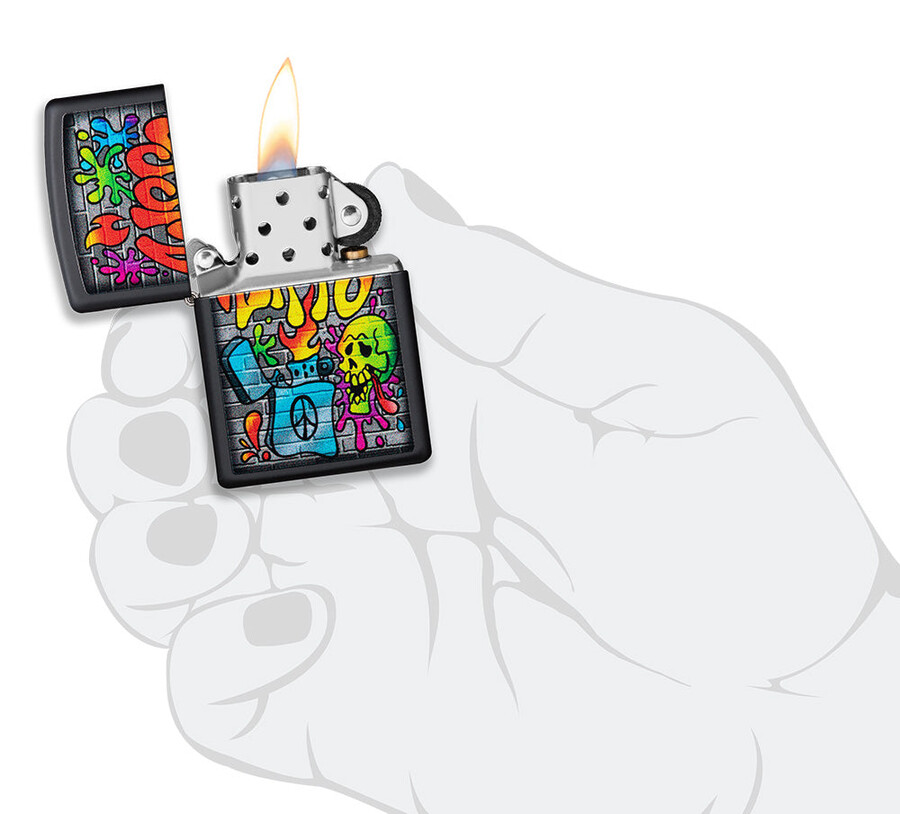 diseño de arte callejero de zippo