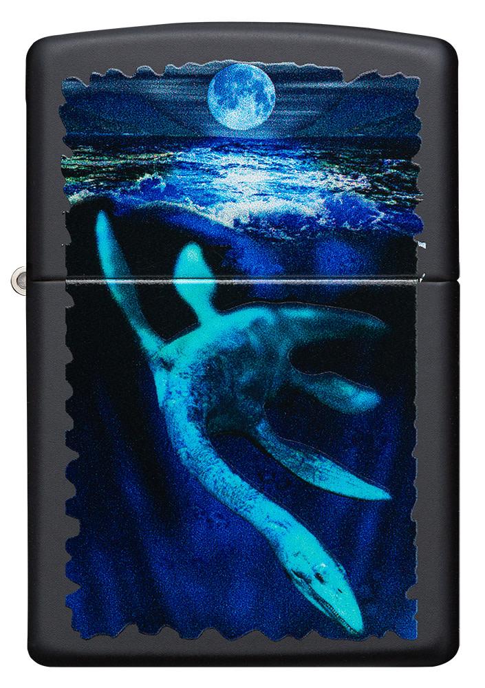 diseño del lago ness con luz negra