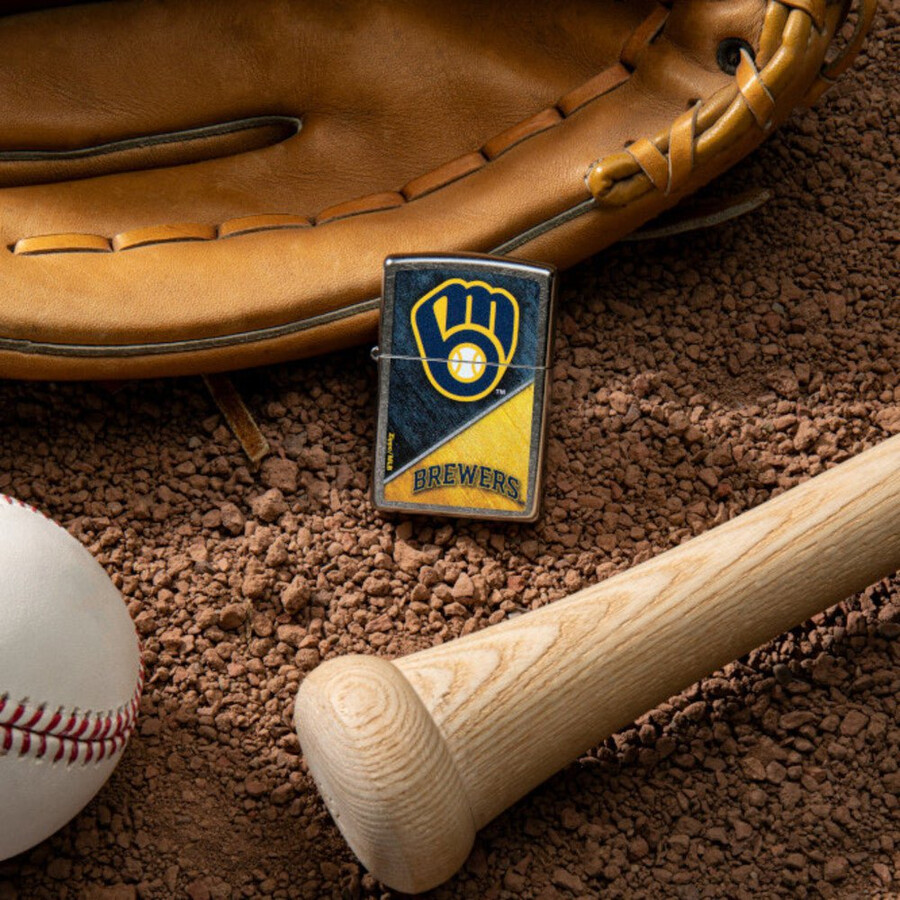diseño de bloques de color de los milwaukee brewers de la mlb