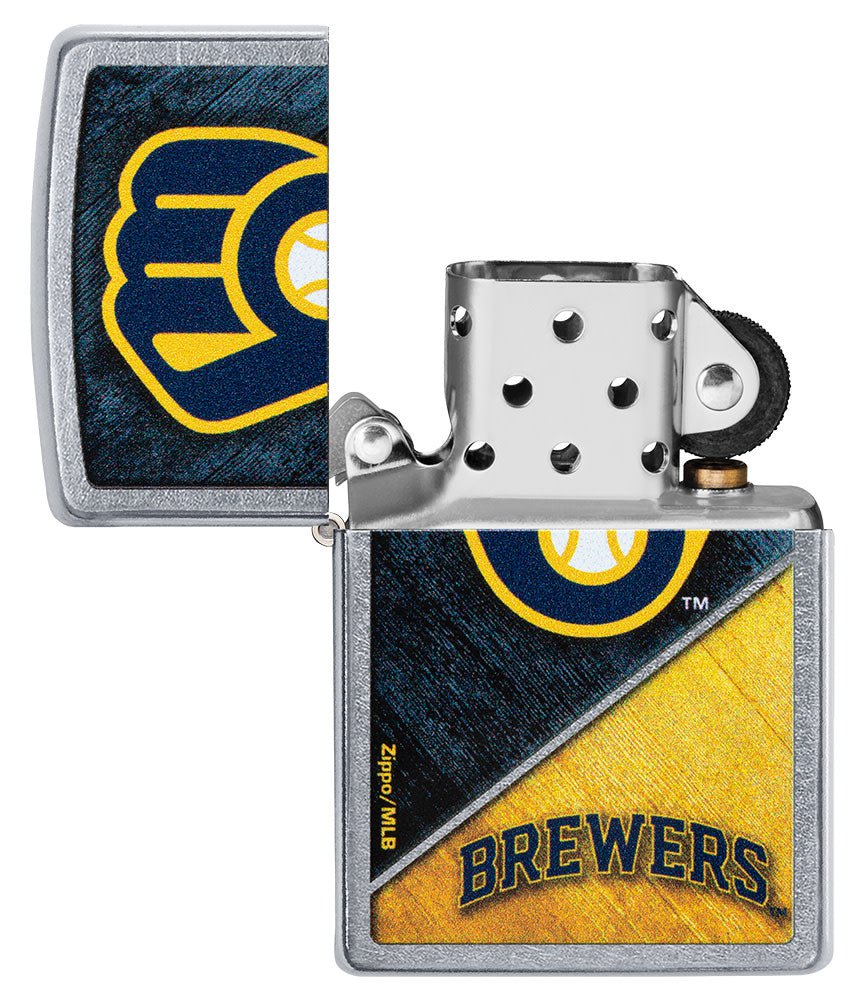 diseño de bloques de color de los milwaukee brewers de la mlb