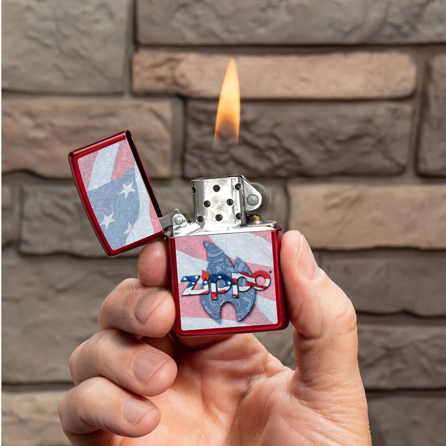 diseño de bandera zippo