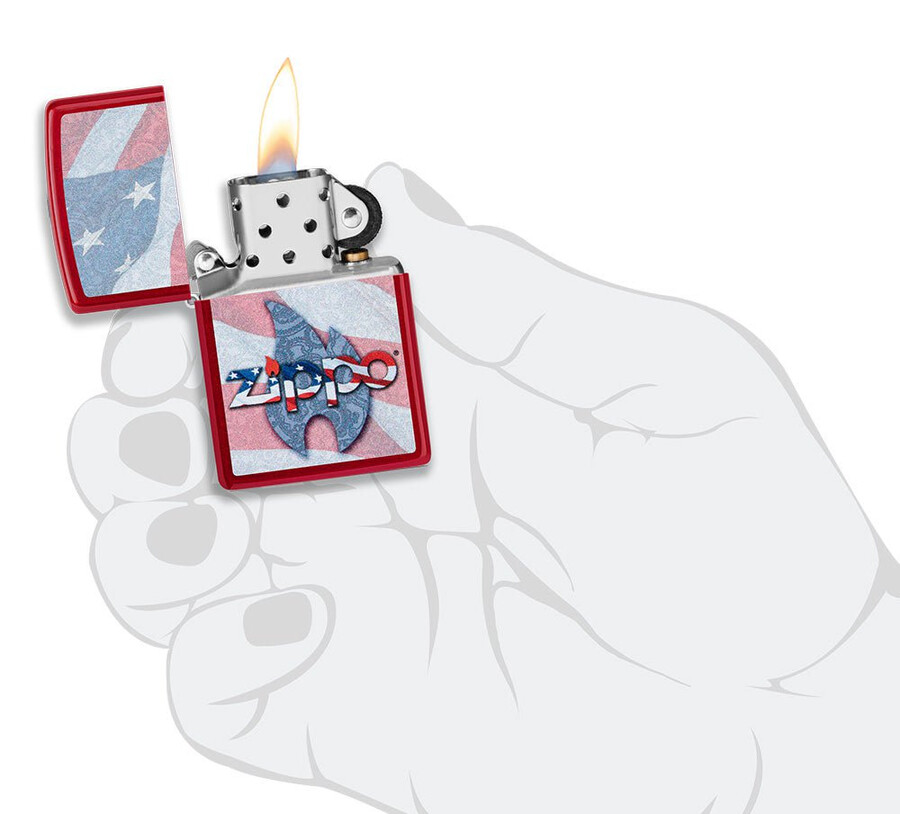 diseño de bandera zippo