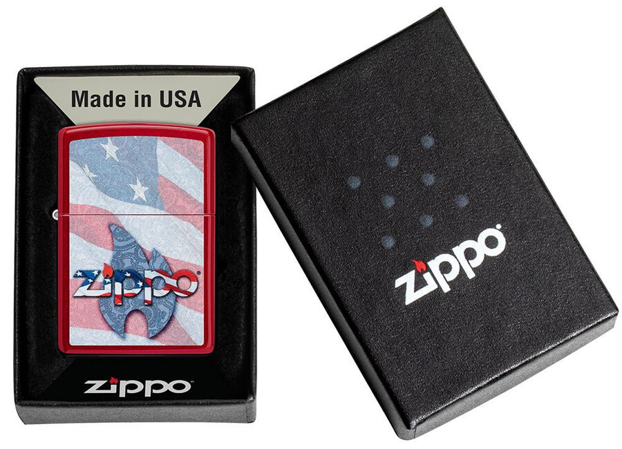 diseño de bandera zippo