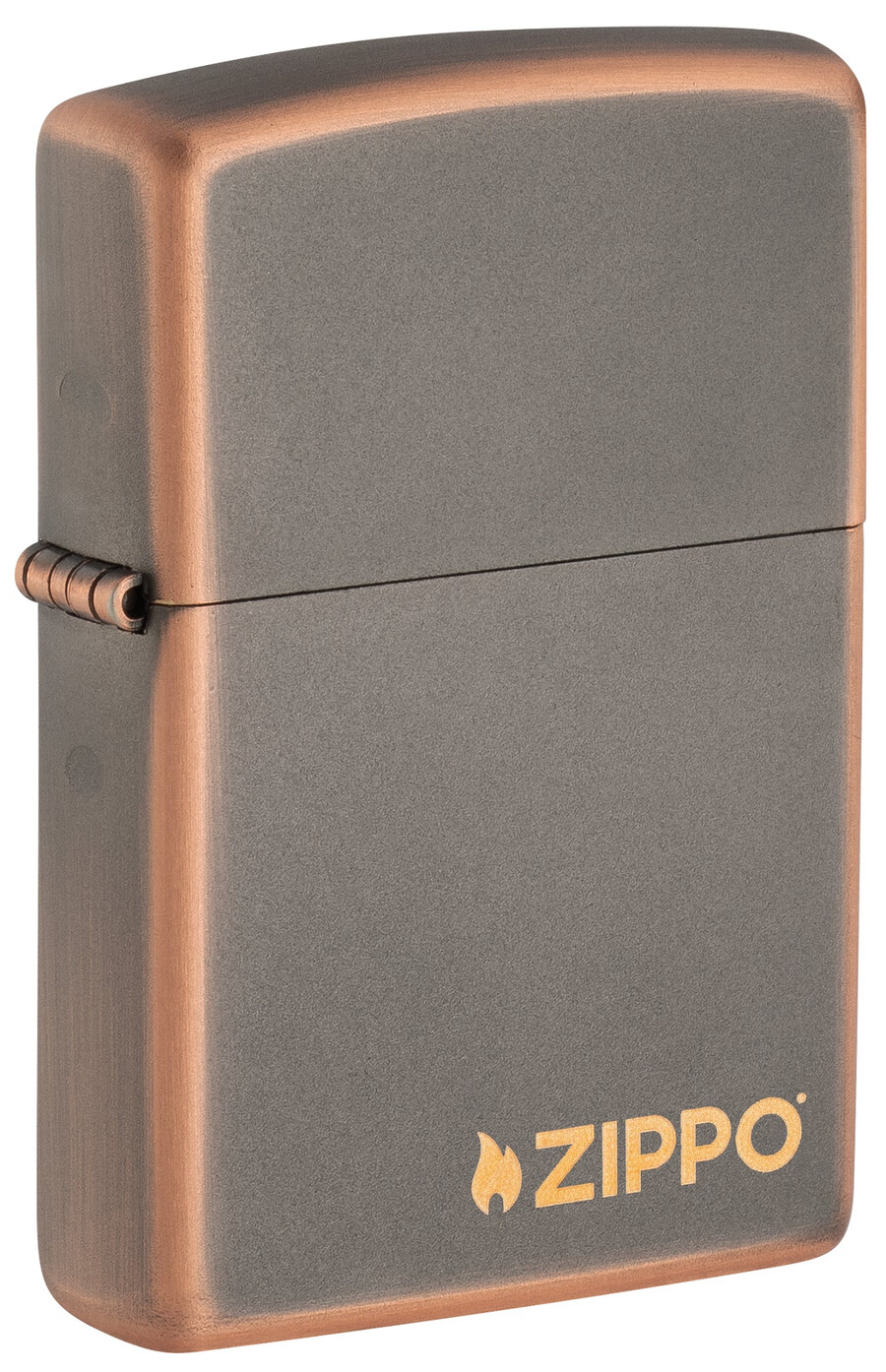 logotipo zippo de bronce rústico