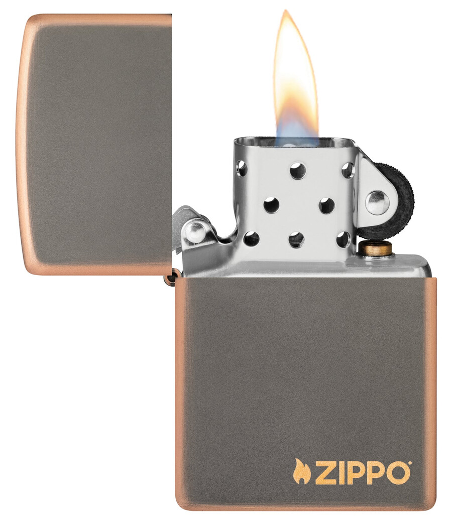 logotipo zippo de bronce rústico