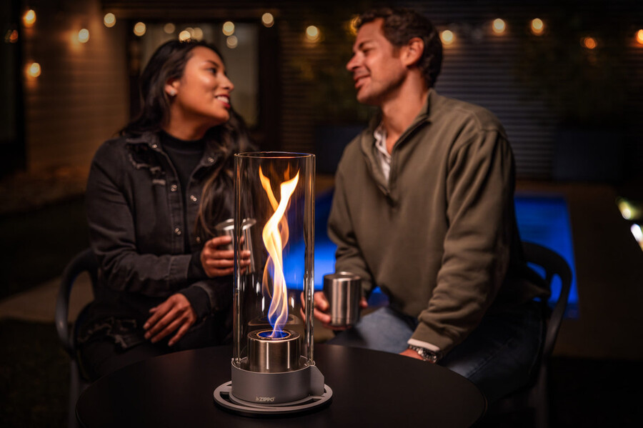 flamescapes chimenea en espiral xl con combustible