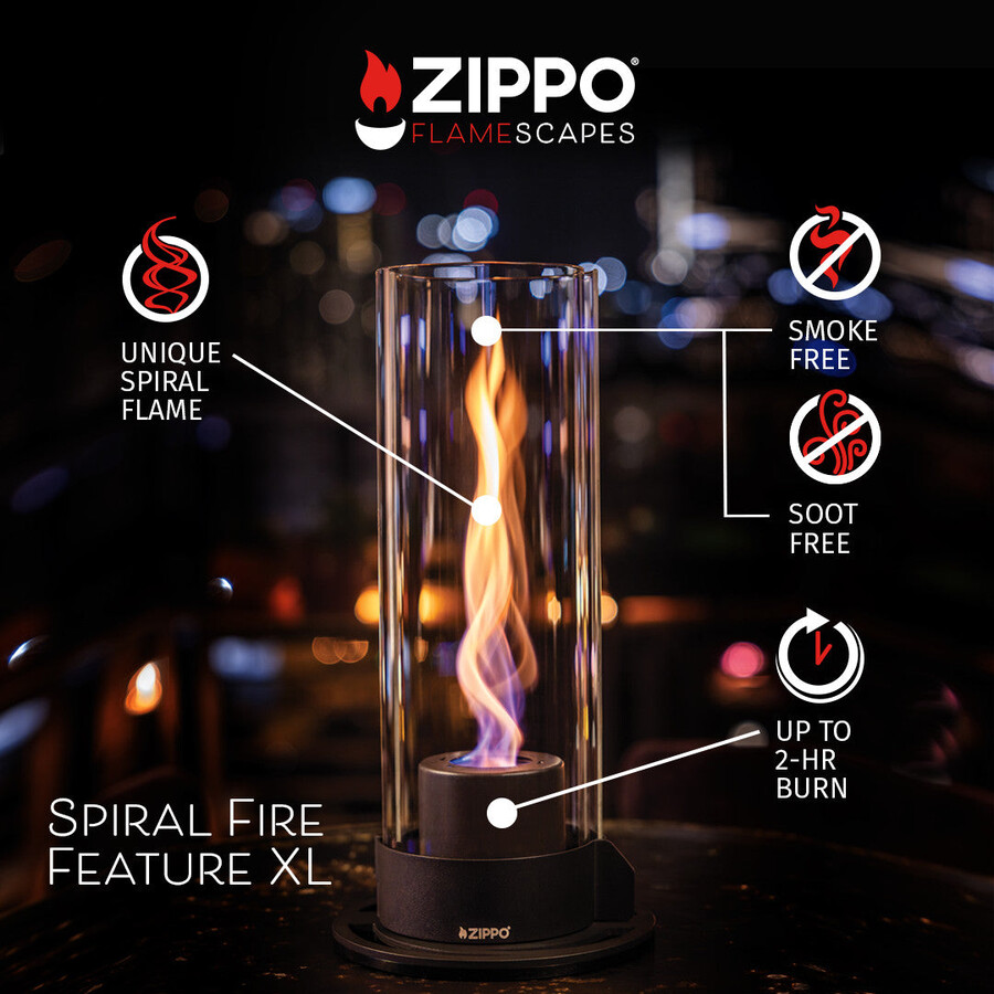 flamescapes chimenea en espiral xl con combustible