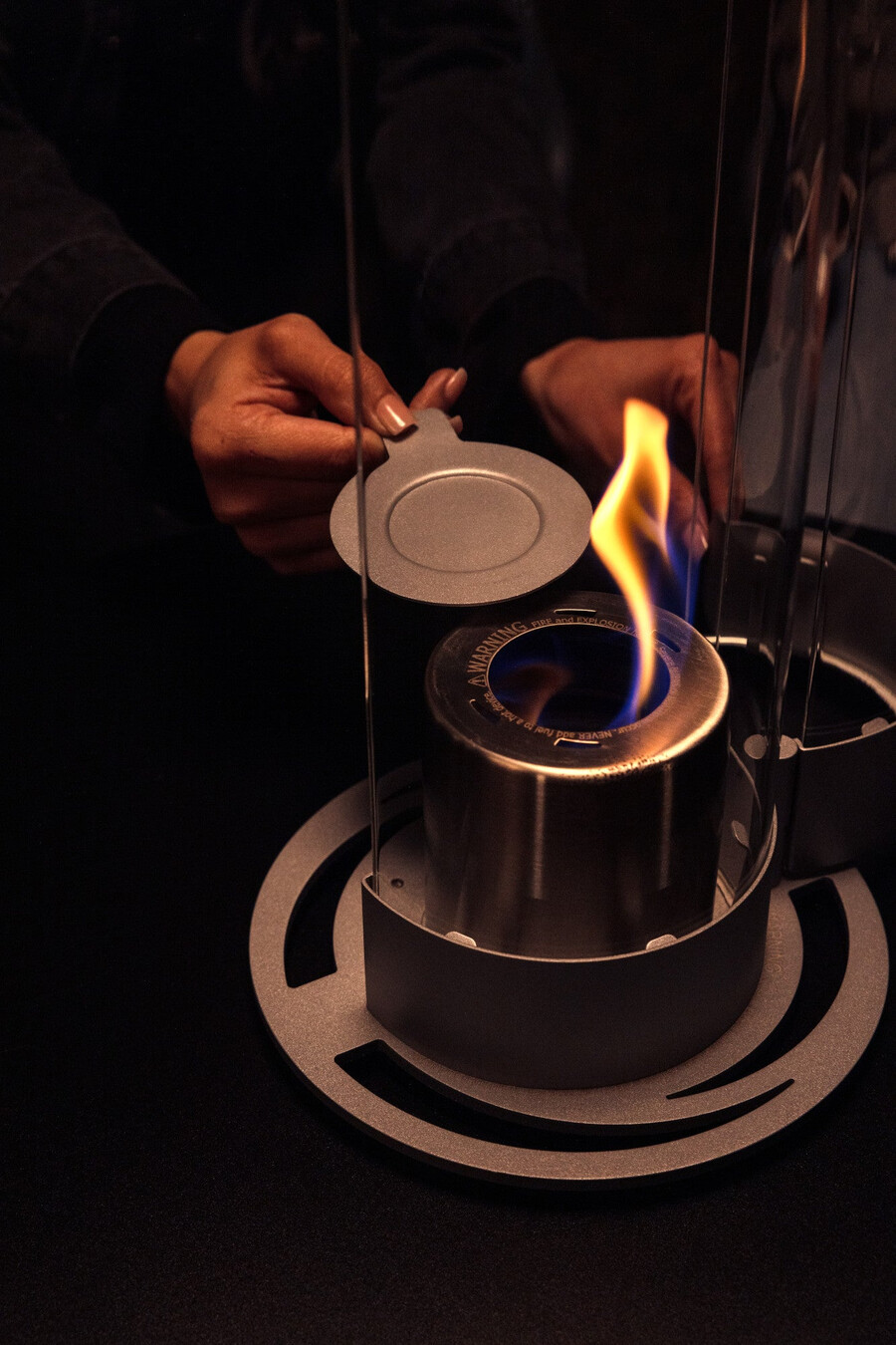 flamescapes chimenea en espiral xl con combustible
