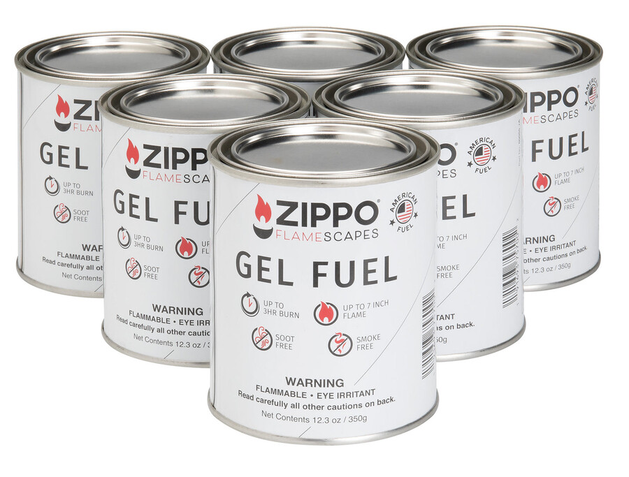 combustible en gel zippo flamescapes 350 g paquete de 6 xl