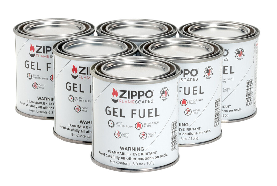 combustible en gel zippo flamescapes 180 g paquete de 6 estándar