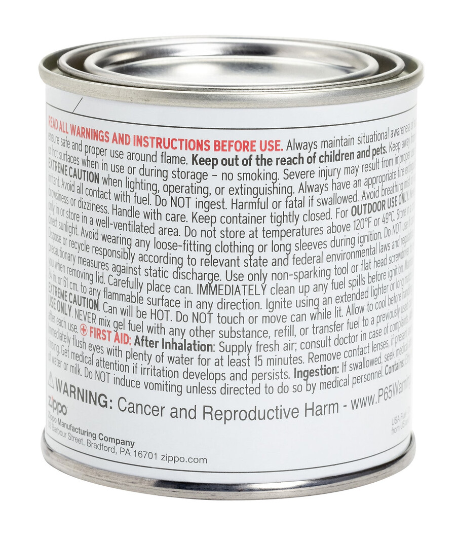 combustible en gel zippo flamescapes 180 g paquete de 6 estándar